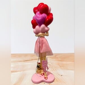 With Love 19" Girl Holding Heart Ballons Frenchie Dog Holiday Decor